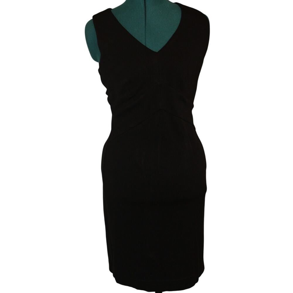 Cabi Black Sleeveless Sheath Dress Women’s Small V-Neck Work Office Career